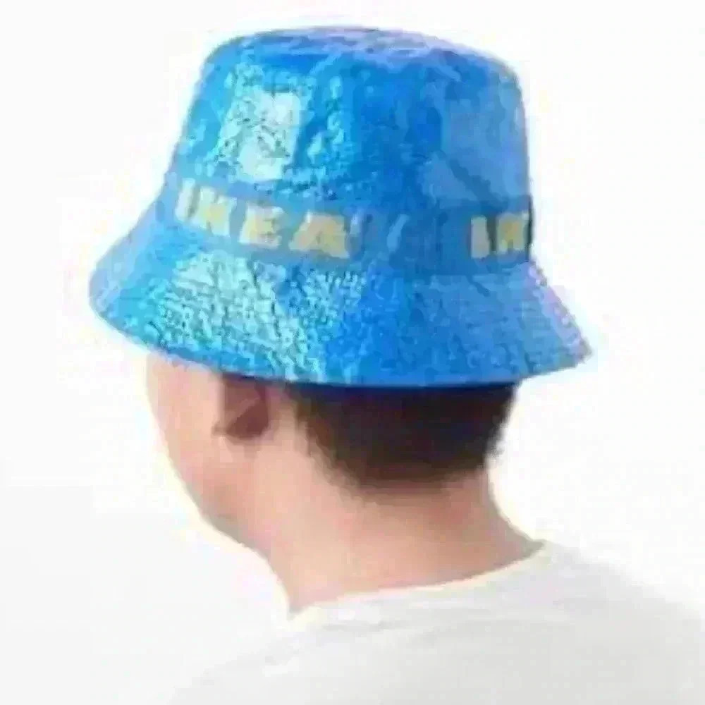 IKEA Hat Bucket Sun Rain Fisherman Party Blue w/ Lining KNORVA